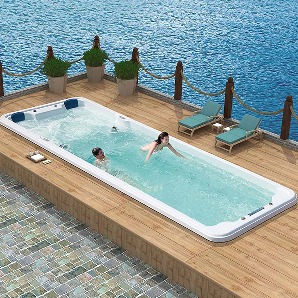 7m length family fiberglass inground swimspa outdoor swim pool acrylic underground swimming pool