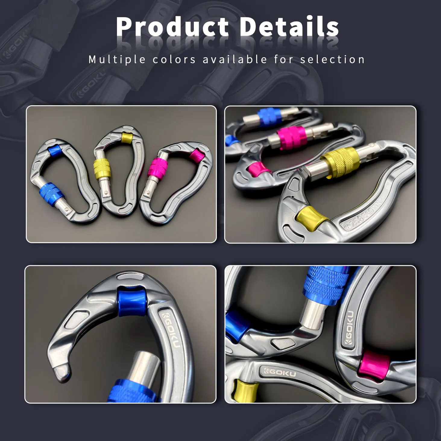 25kn Fire Fighting Rescue Anti Slip Rope Main Lock Carabiner for Wholesale With Ce Certification