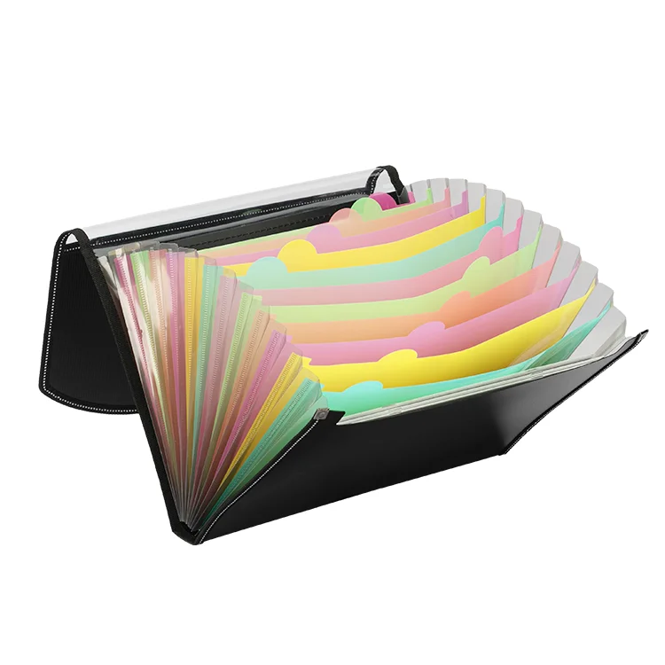 13 Pocket Expanding File Folder Accordion Folder with Zipper, Acordian File Keeper Expandable File Organizer