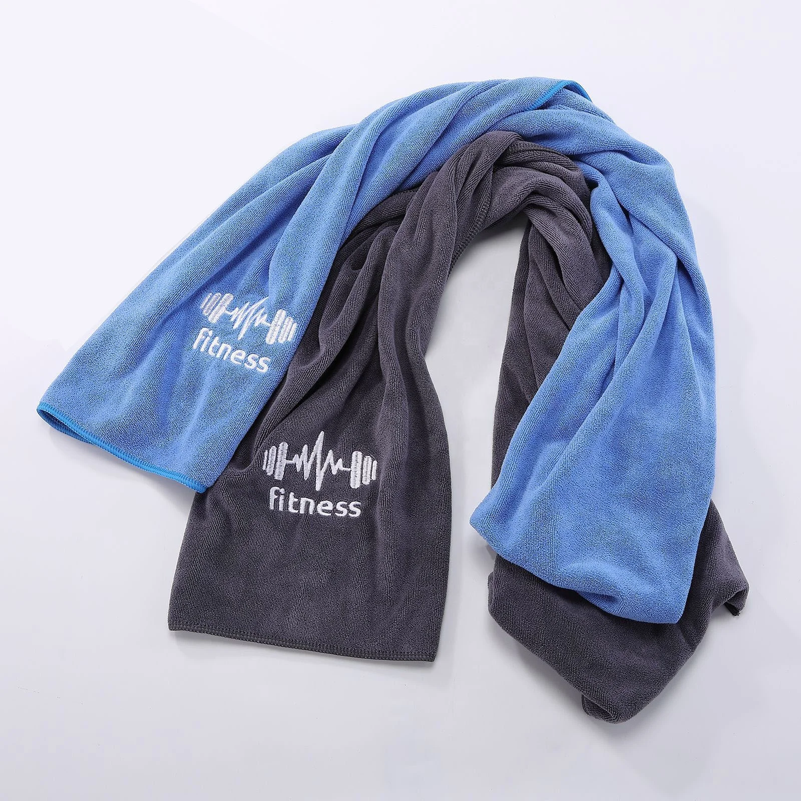 Fitness workout sweat towels quick drying microfiber custom logo hooded fits over gym bench towel