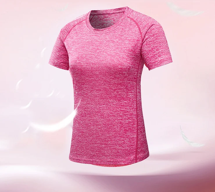 Wholesale cheap custom LOGO print polyester spandex quick dry blank men and women gym t shirt