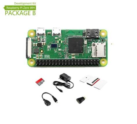 Pre-Soldered Headers Development Kit Type B Micro SD Card Power Adapter Official Case Basic Components  Built-In WiFi Raspberry