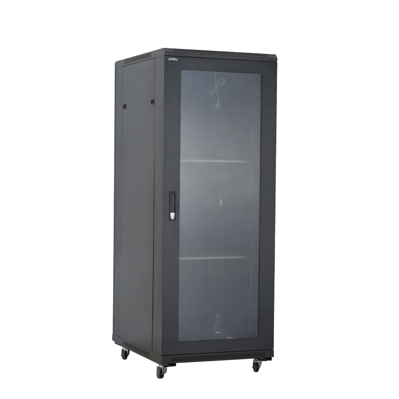 Good Quality tempered glass door data center 19' 42u server rack cabinet for school/office/building server rack cabinet