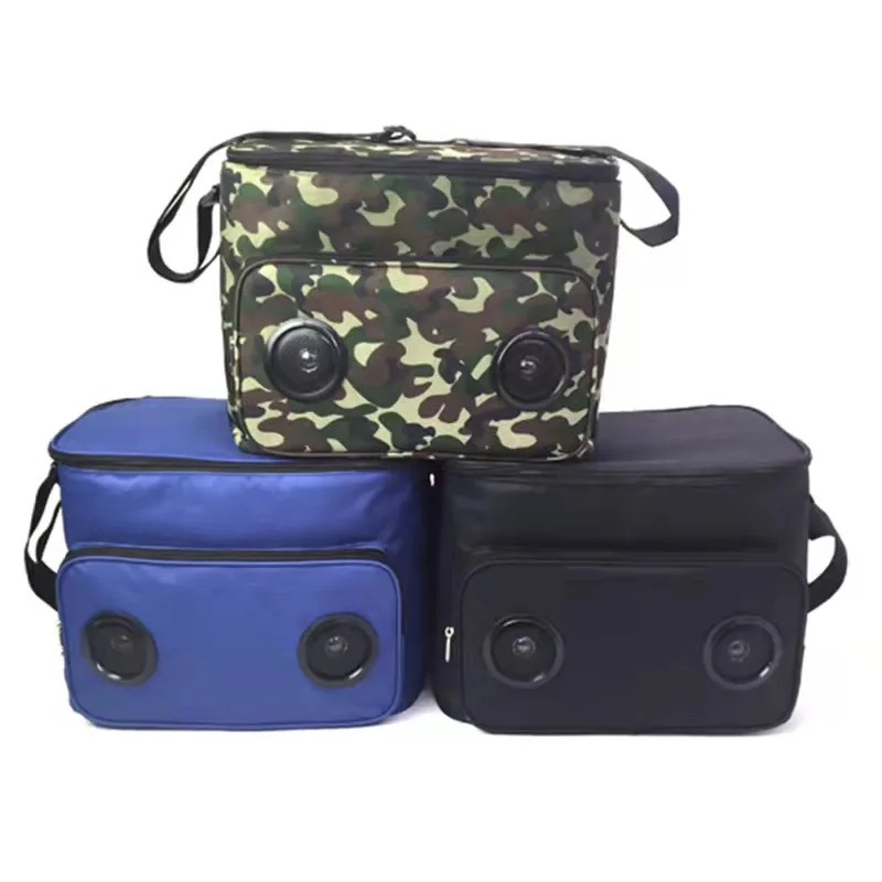 New outdoor Camping insulation cold picnic bag with Blue tooth sound speaker ice bag factory