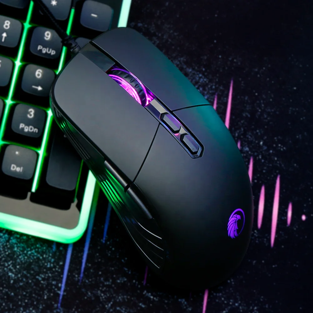 Custom Brand Desktop Notebook RGB LED No Driver USB 20G 125Hz 7200DPI Ergonomic Design E-sports Wired Gaming Mouse for Wholesale