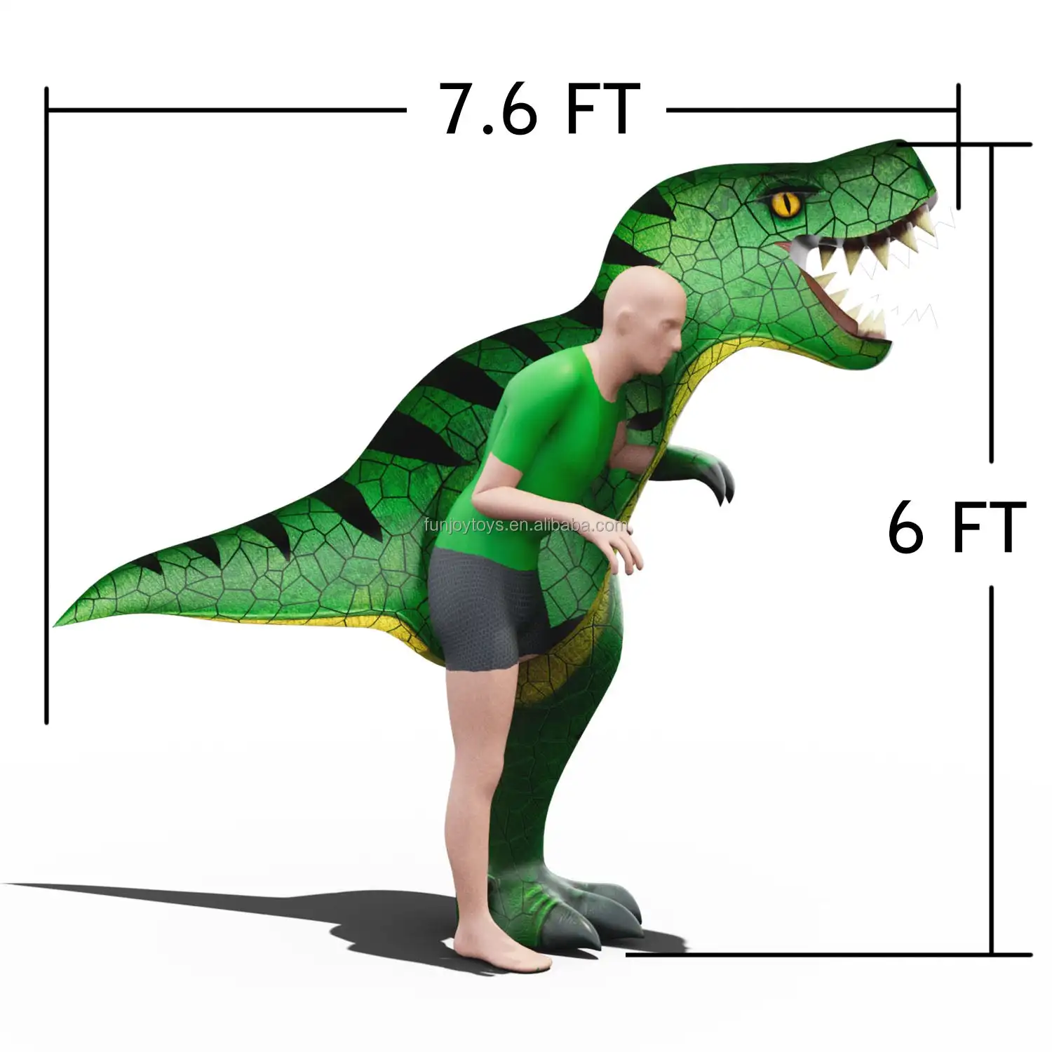 Adult realistic giant life size inflatable dinosaur T- rex costume