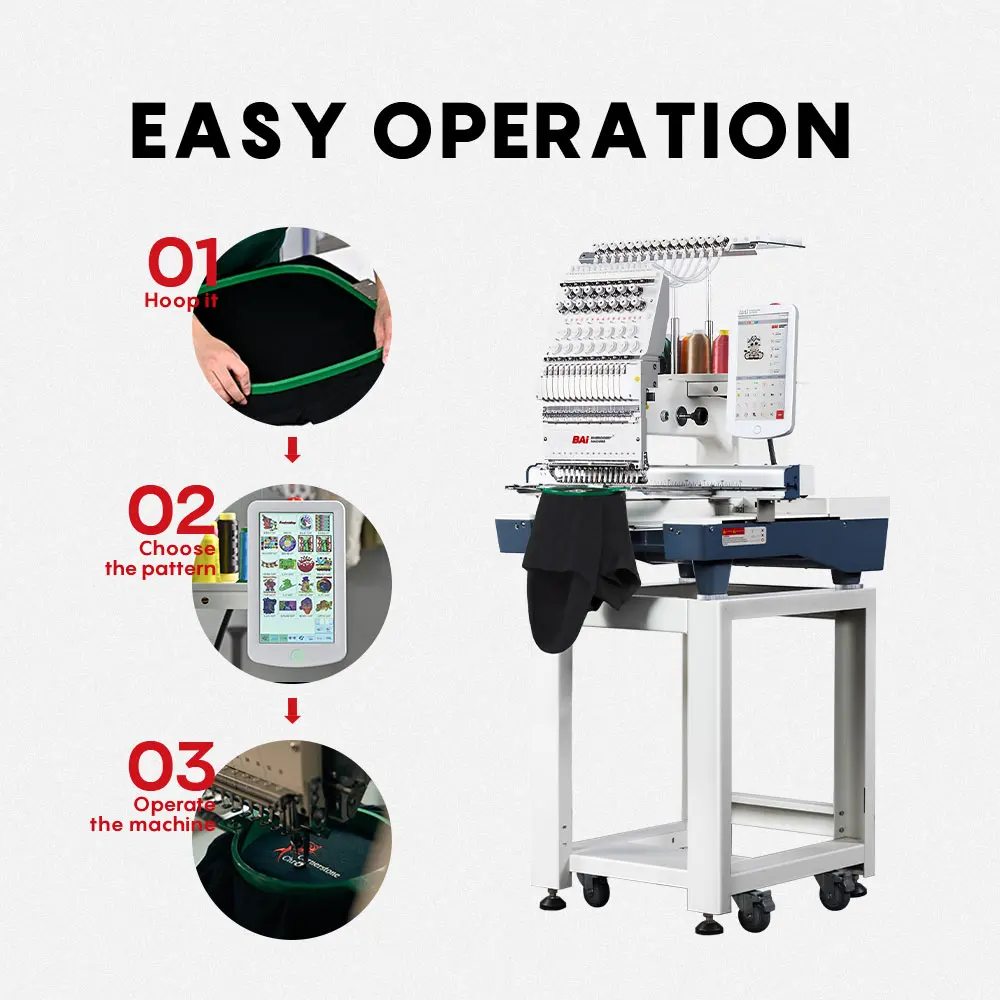 Коммерческая вышивальная машина BAI с одной головкой и несколькими иглами по хорошей цене