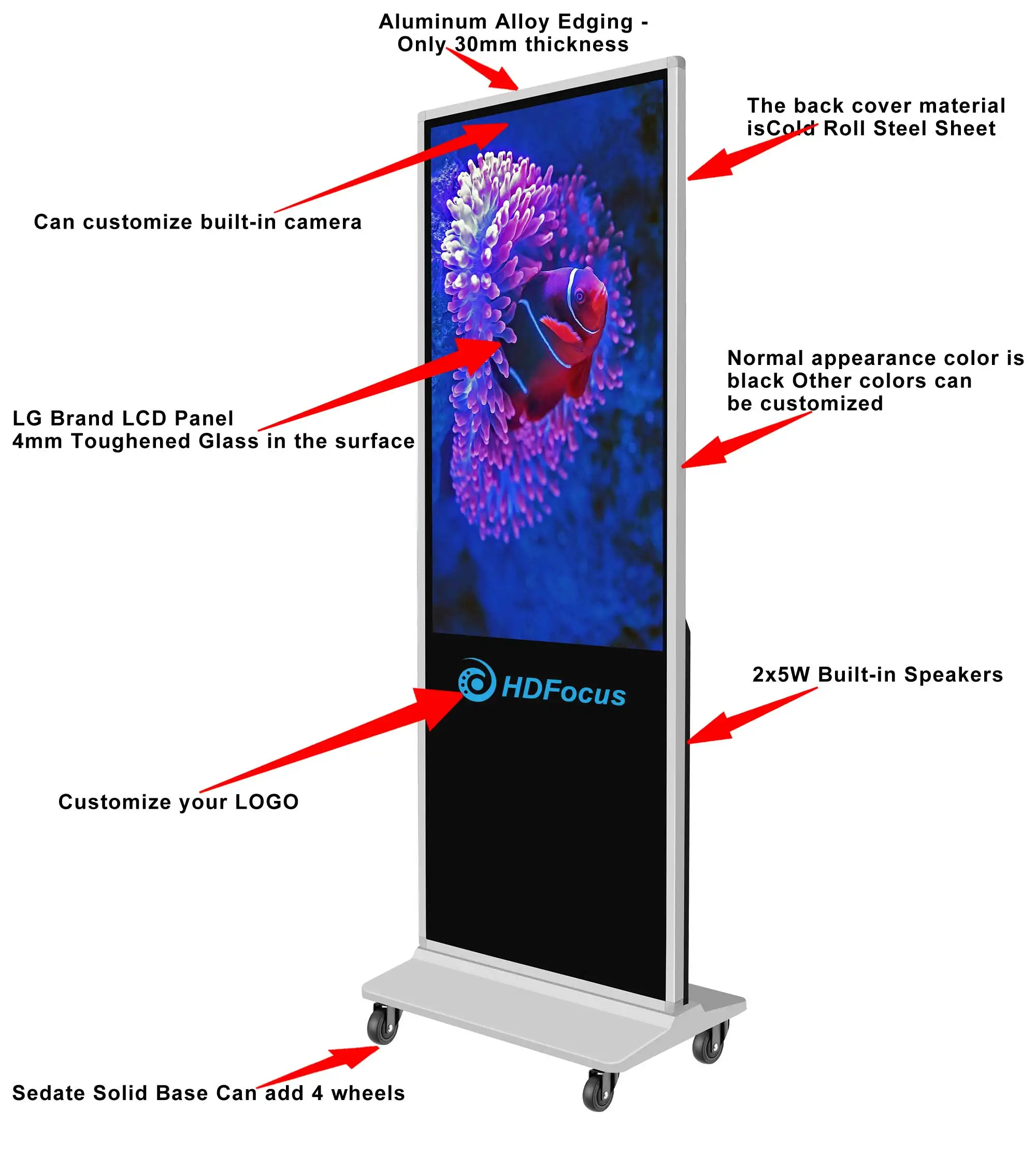 Floor Standing Vertical Interactive Digital Signage Totem Lcd Tv Touch Screens Kiosk Advertising Display For Advertising