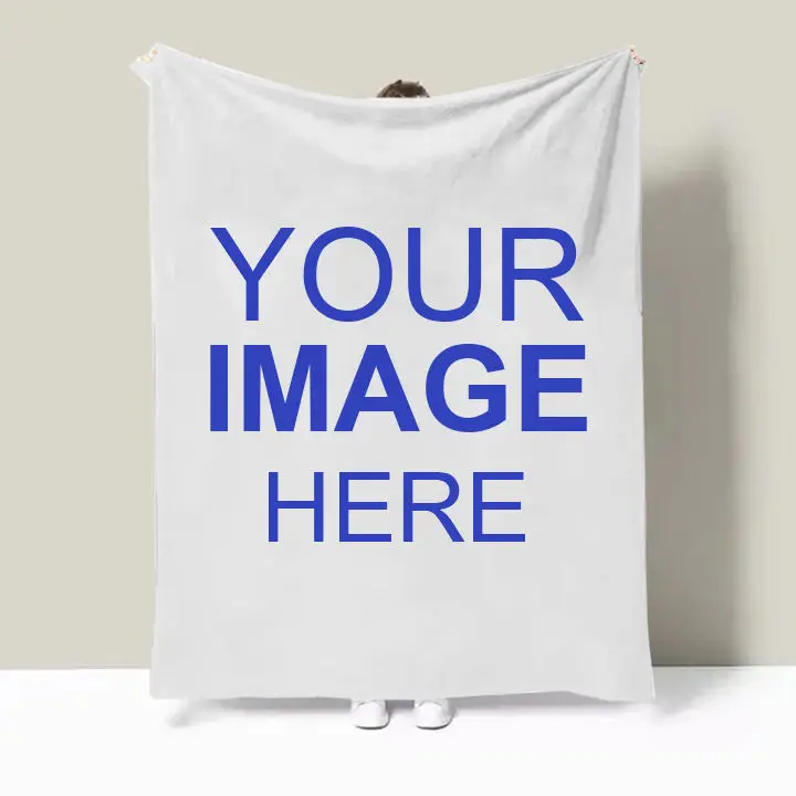 Good Price Soft Flannel Fleece Customized Embroidery White Winter Throw Sublimation Print Blanket For Adult Child Baby
