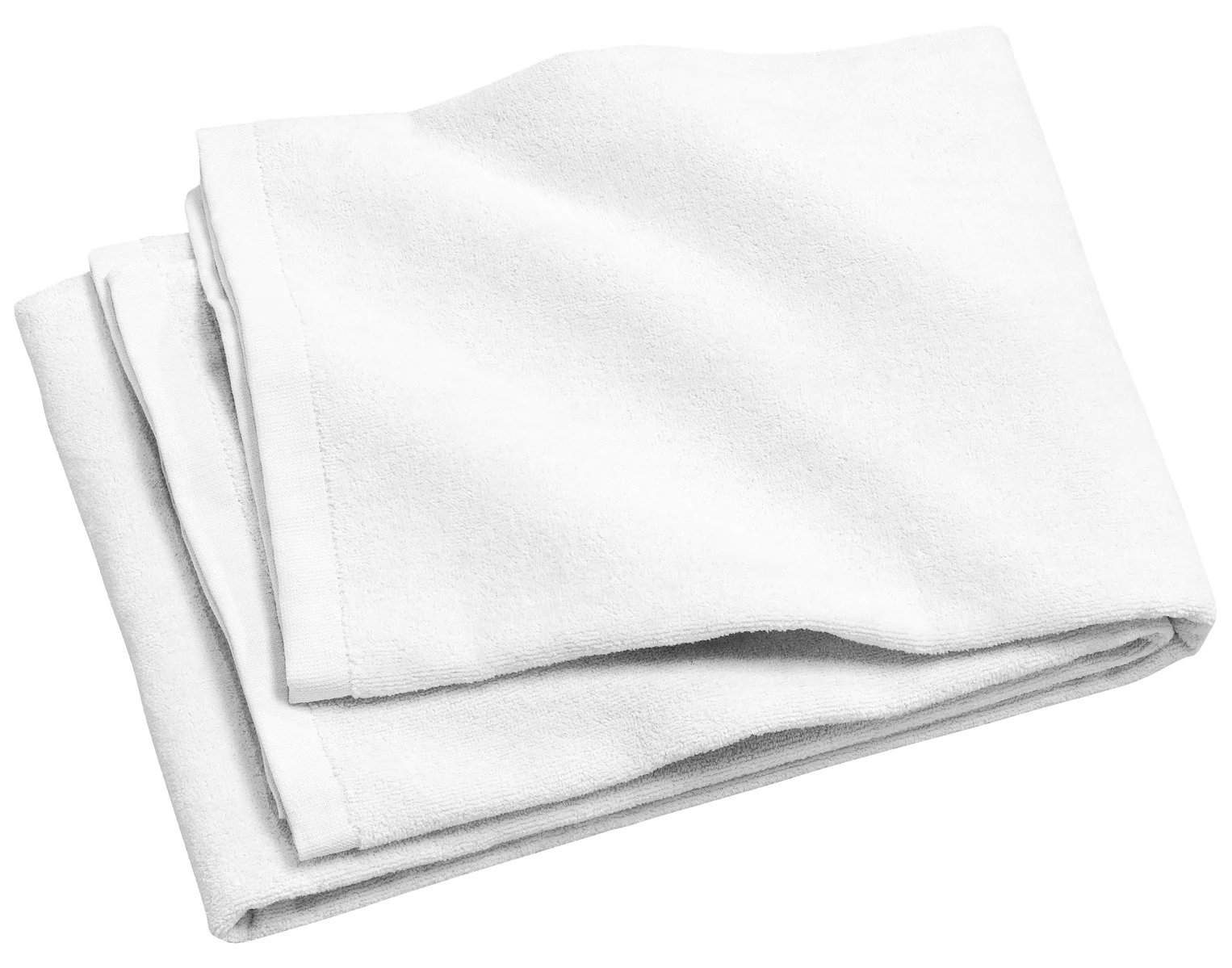 Wholesale Polyester Cotton 300Gsm White Velour Bath Towel Set