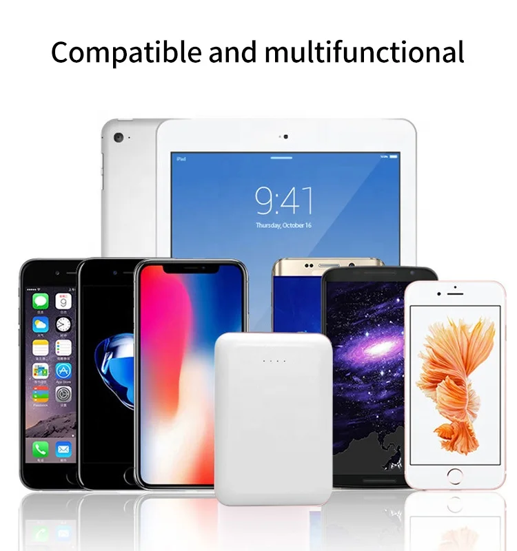 Factory direct sales with RoHs Best price Type-c Dual output power bank Minimum size 10000mAh power bank