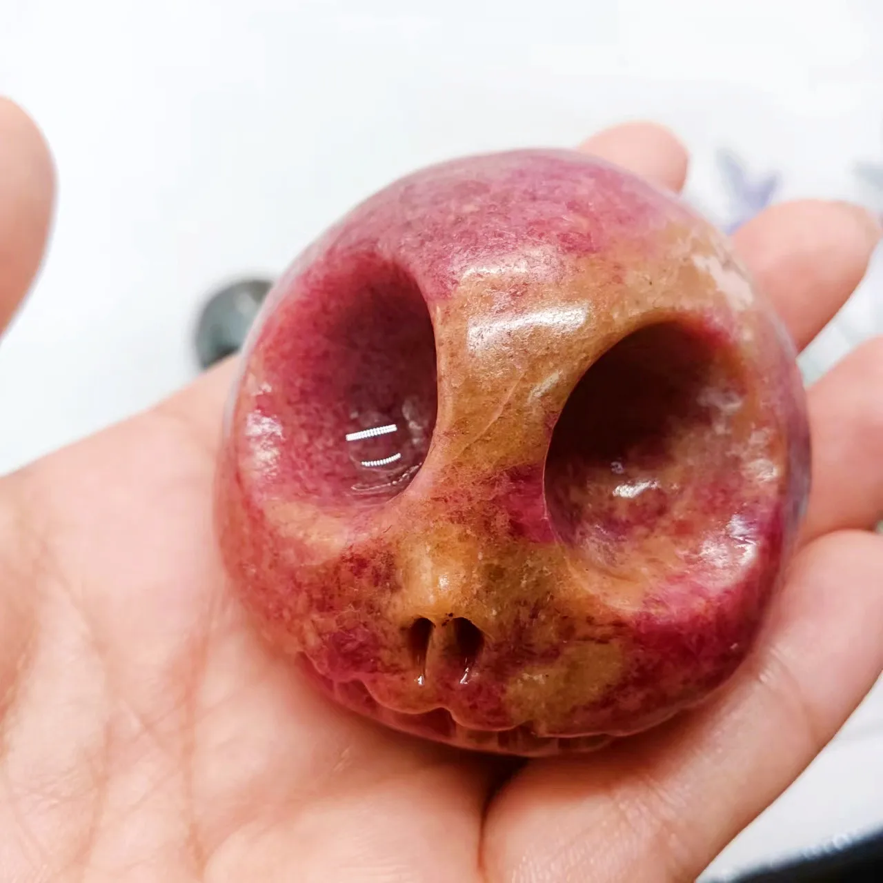 High Quality Natural Crystal Carving Czech Skulls Crystals Healing Craft Jack Skulls For Halloween Decoration