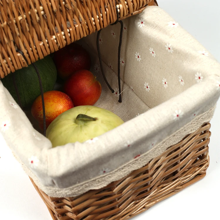 Wholesale Handmade Outdoor Living Camping Home Decor Wicker Gift Storage Picnic Baskets with Handle