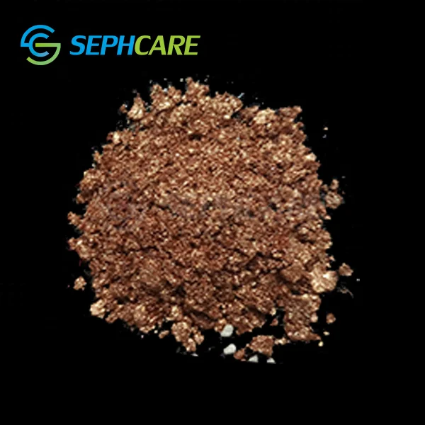 Пищевой съедобный Золотой коричневый порошок слюды Блестки без диоксида титана жемчужный пигмент для шоколада безалкогольных напитков