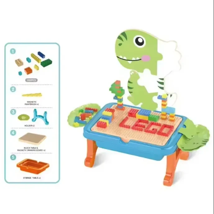 Top quality DIY Educational hand twist screw building block drawing board toys for Kids