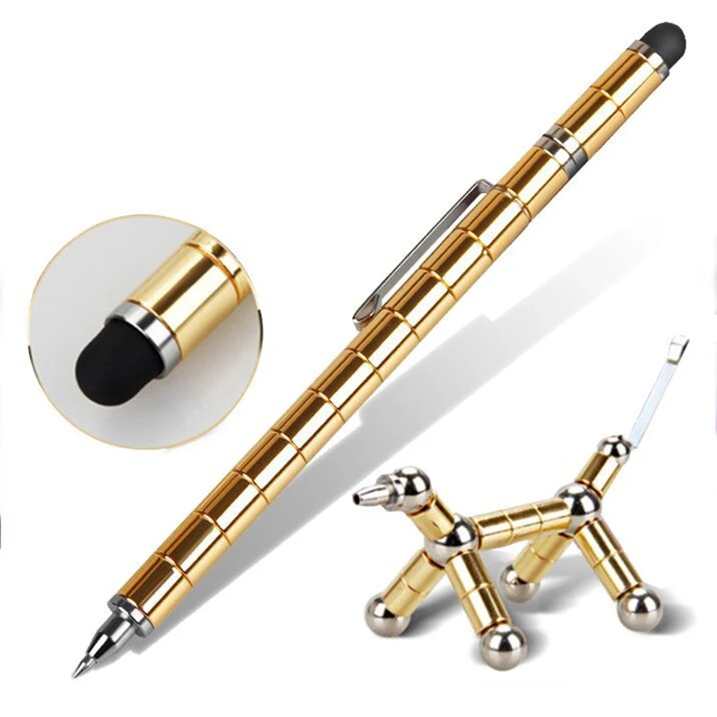 2022 Creative Metal Magnetic Fidget Pen Multifunction Touch Pen for School Office Writing Gifts Stationery