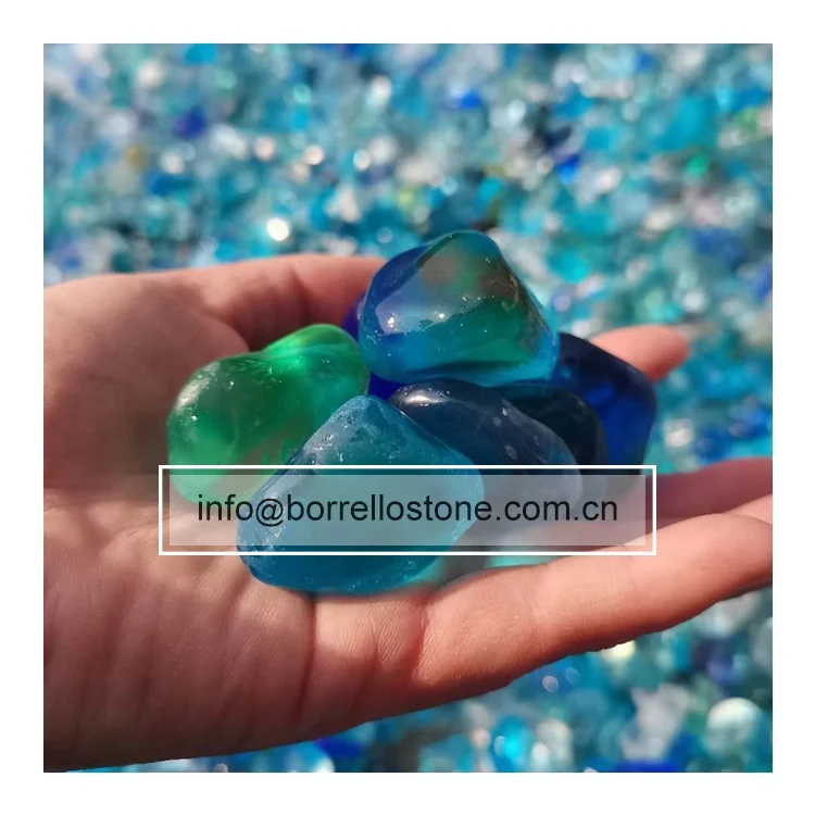 High quality tumbled sea glass pebble,  beach glass Pebble