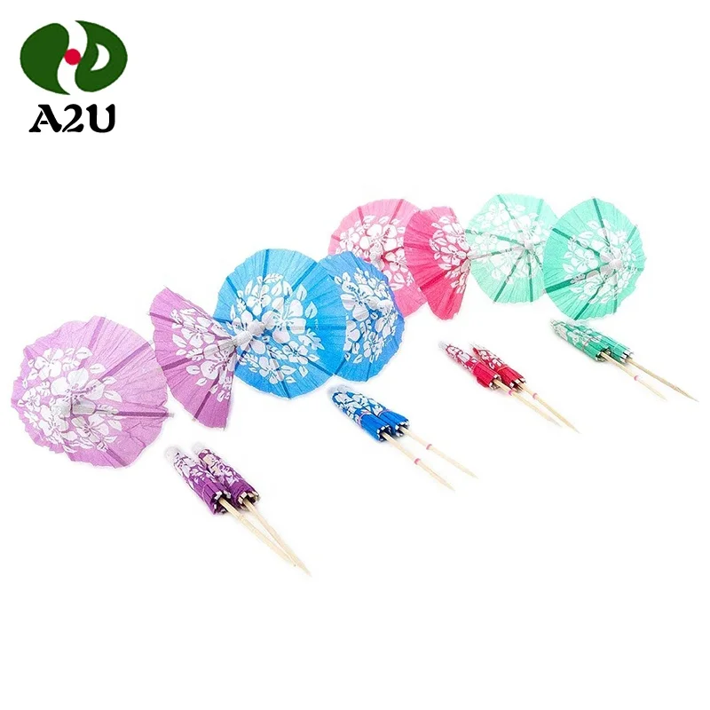 Eco-friendly Customized Bamboo Toothpick Flags Fruit Burger Cocktails Food Label Cocktails Toothpick With Low Price