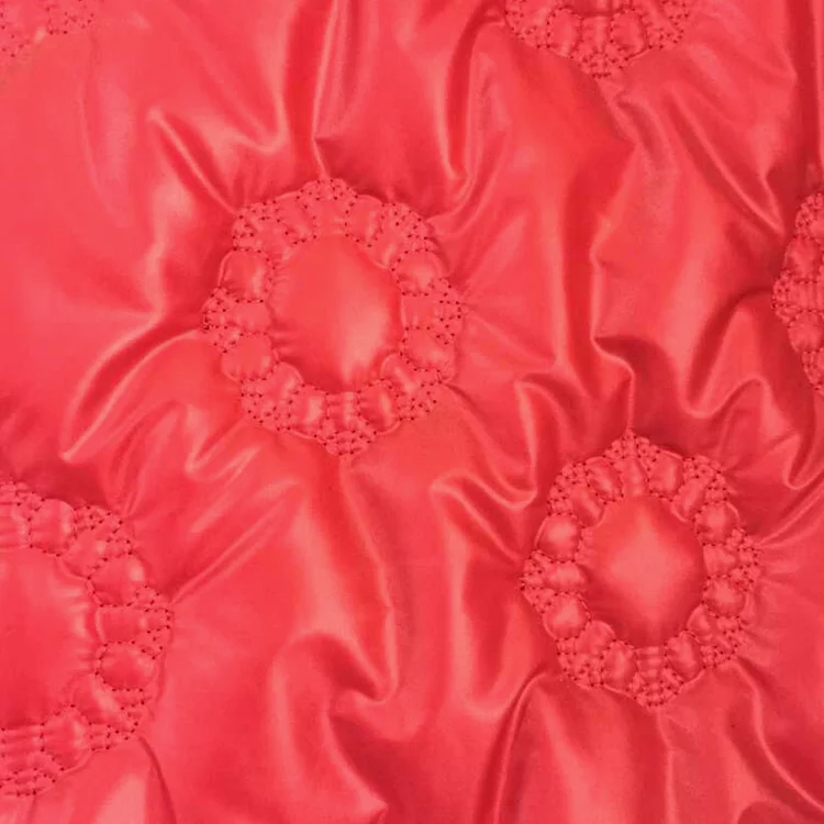 2021 Polyester / Nylon Custom Wholesale Soft Feeling Quilted Faux Leather Fabric