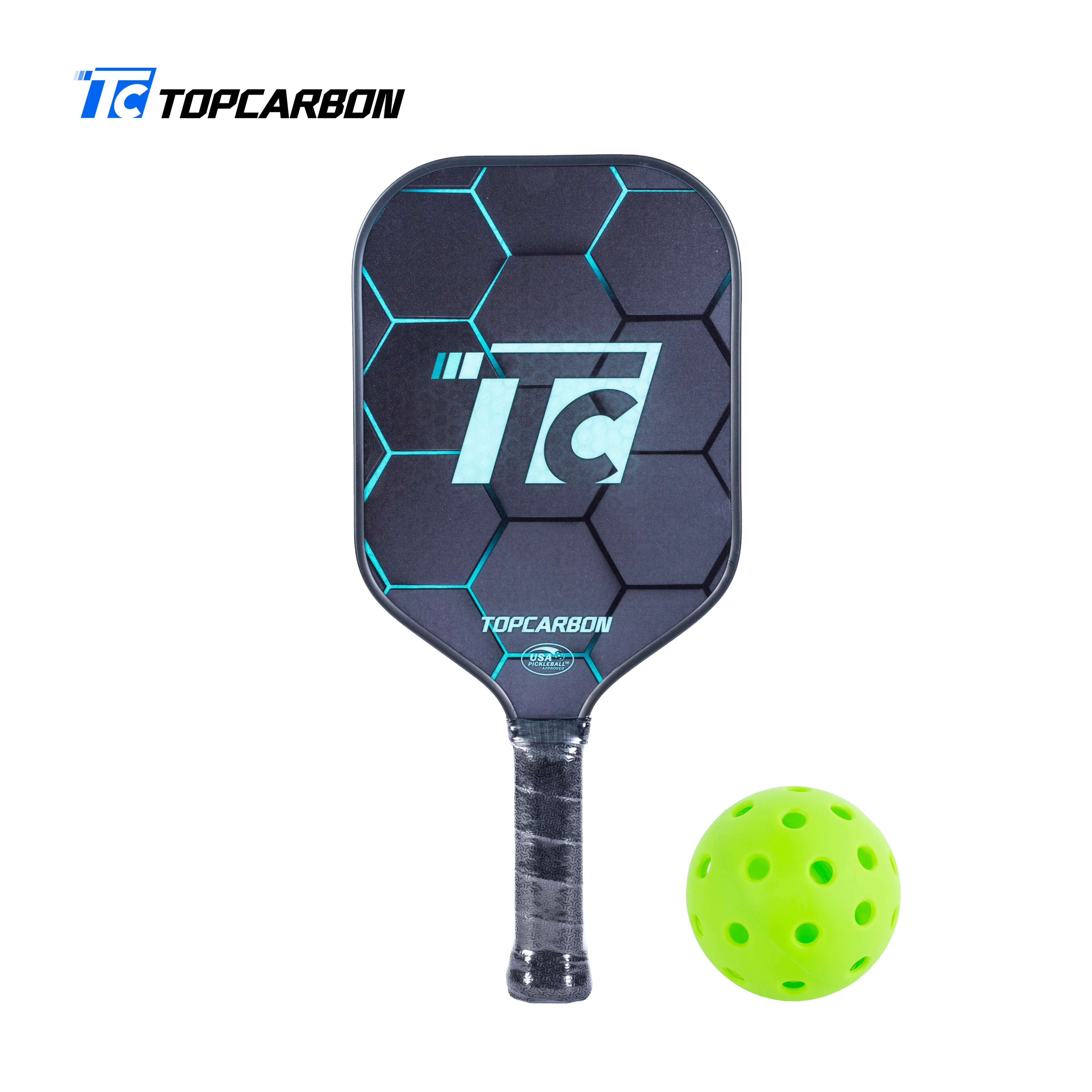 Manufacturer And Wholesales OEM Fiberglass PP Core Elongated Pickleball Paddle For International Big Brands