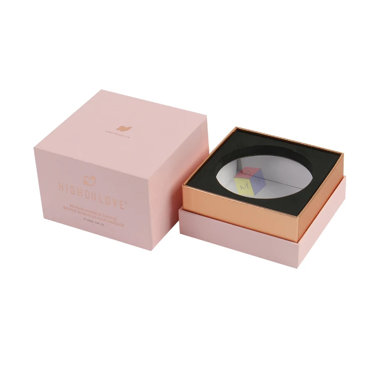 private label luxury rigid cardboard packaging scented candle glass jar with lid and gift box with eva insert