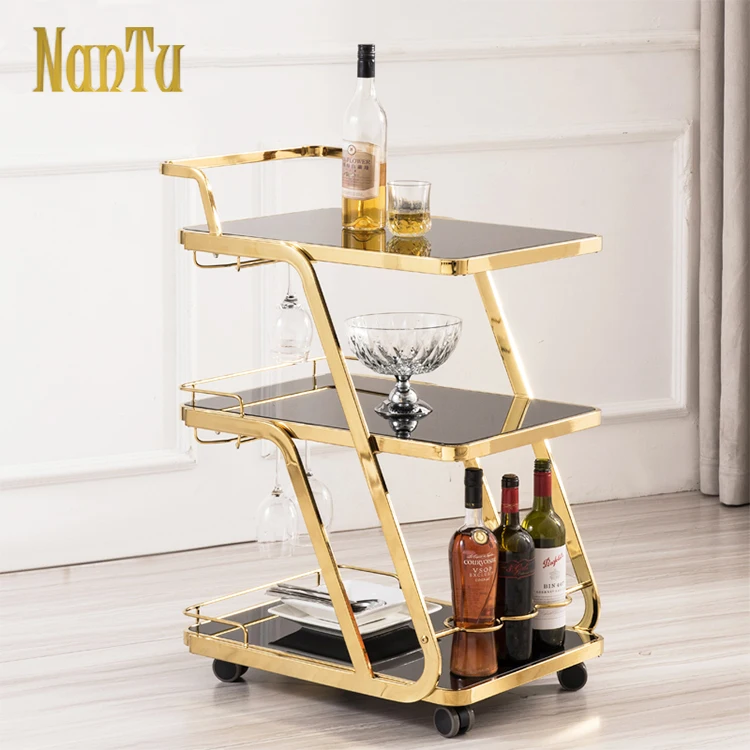
OEM ODM Stainless steel hotel restaurant service cart trolley 