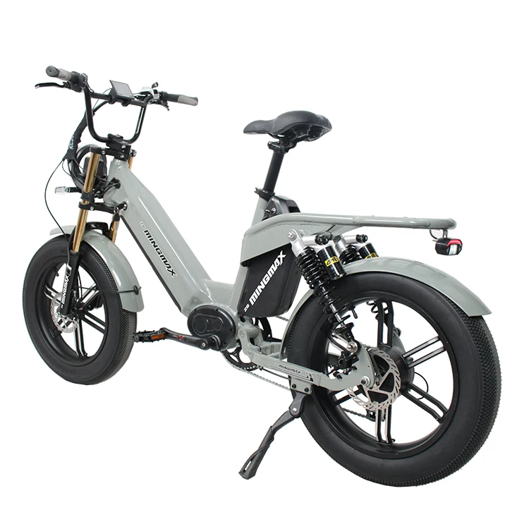 MINGMAX New style Men 48V 12Ah fat Electric bicycle Full Suspension 20*4.0 Fat Tyre Electric Snow Bike