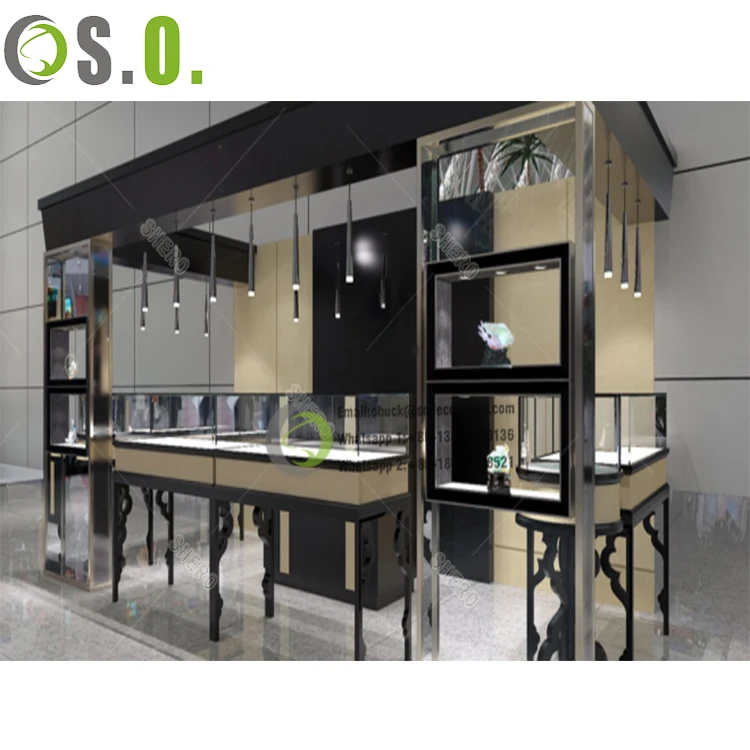 Модный витринный киоск для ювелирных изделий зеркальный настенный деревянный шкаф оптовая продажа кейс в американском стиле стеклянный магазин