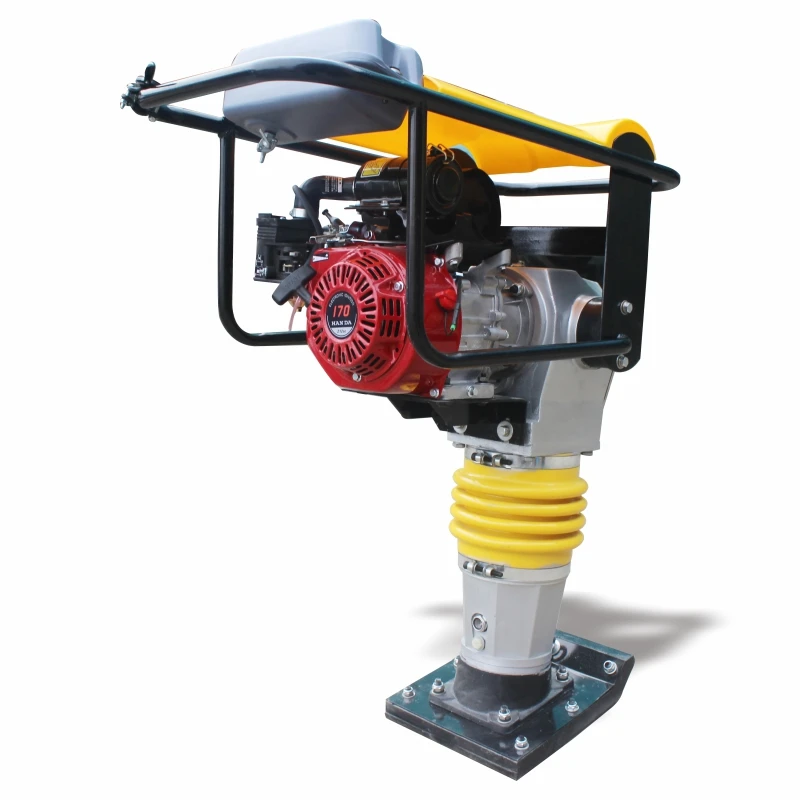 High-Speed Manual Push Gasoline Motor Tamping Rammer Vibrating Soil Tamper Machine for Road Machinery