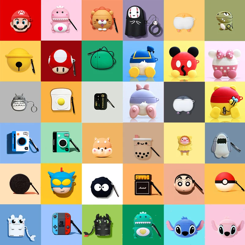 Style Cartoon Toy Headphones Case For Airpods Pro 1 2 3 Case, 3D Soft Silicone Earphone Cover For Airpods case