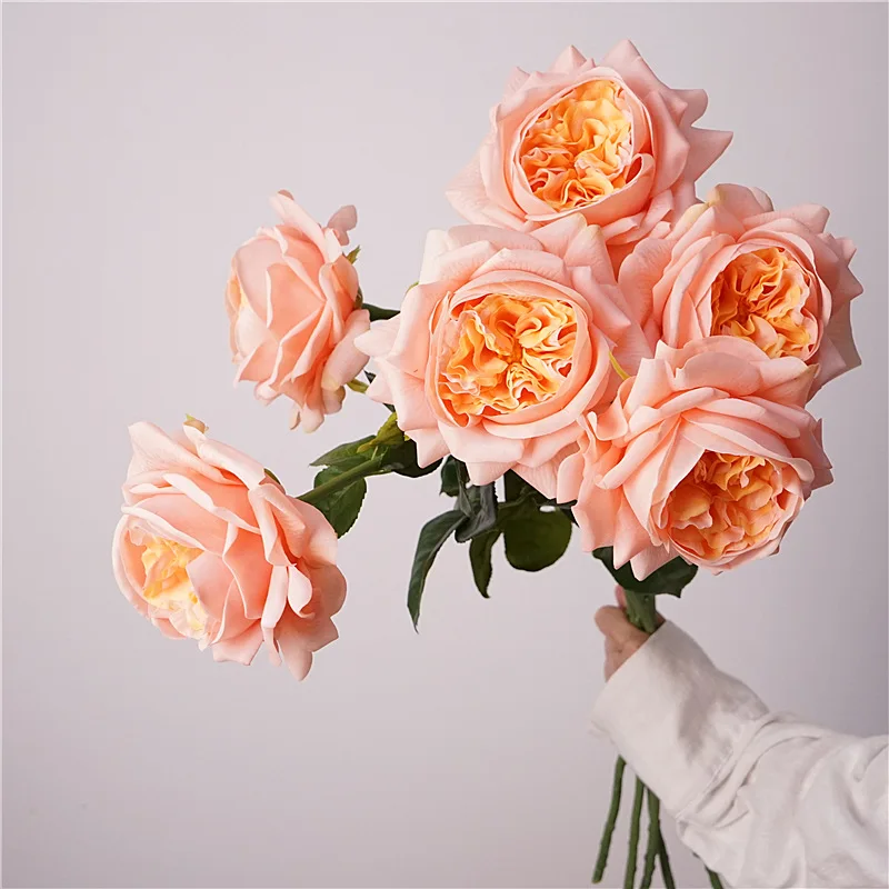 Wholesale Roses Artificial Flowers Real Touch Austin Roses Artificial Flowers For Wedding Home decoration