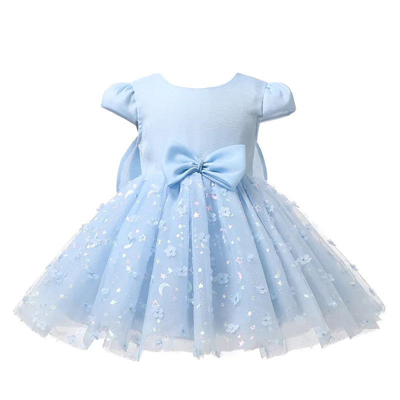 Kid Clothing Baby Girl Dress Blue Tulle Dress