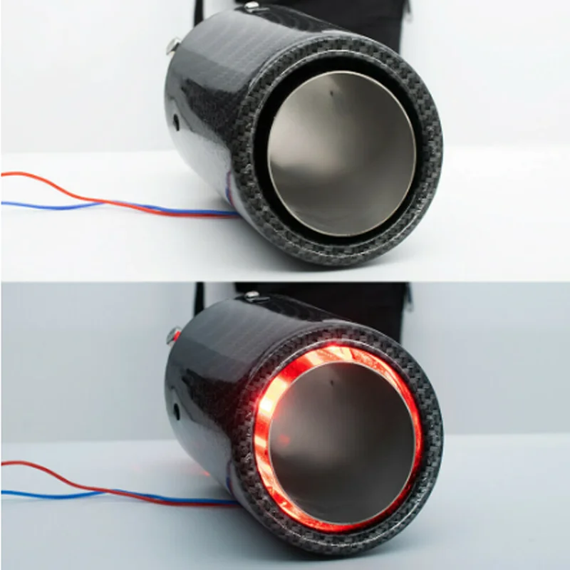 Car Turbo Sound Whistle Simulator Vehicle Refit Device Exhaust Pipe Turbo Sound Whistle Car Muffler Carbon Fiber Light