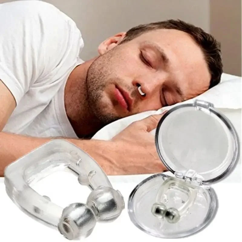 Magnetic Anti-snoring Device Silicone Nose Clip Tray Sleep Aid Apnea Protection Night Equipment