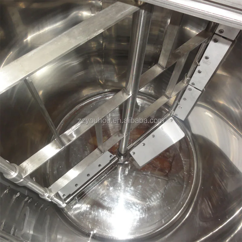 500L large volume white black chocolate melting mixing insulation tank machine for sale