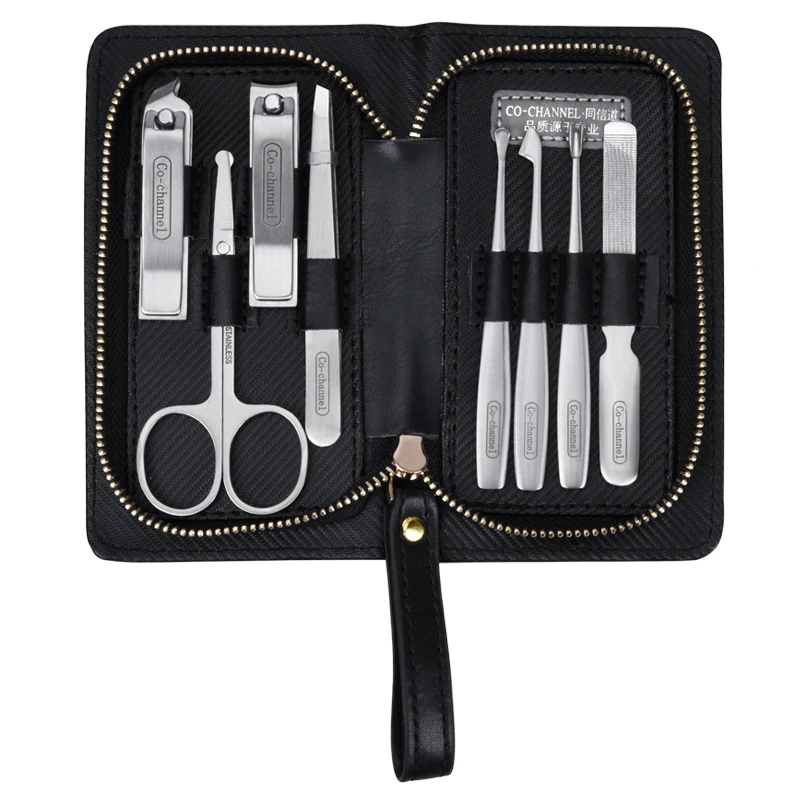 Stainless steel xiaomi nail clipper custom logo pu leather care tools japan nail clipper set beauty manicure kit & pedicure set
