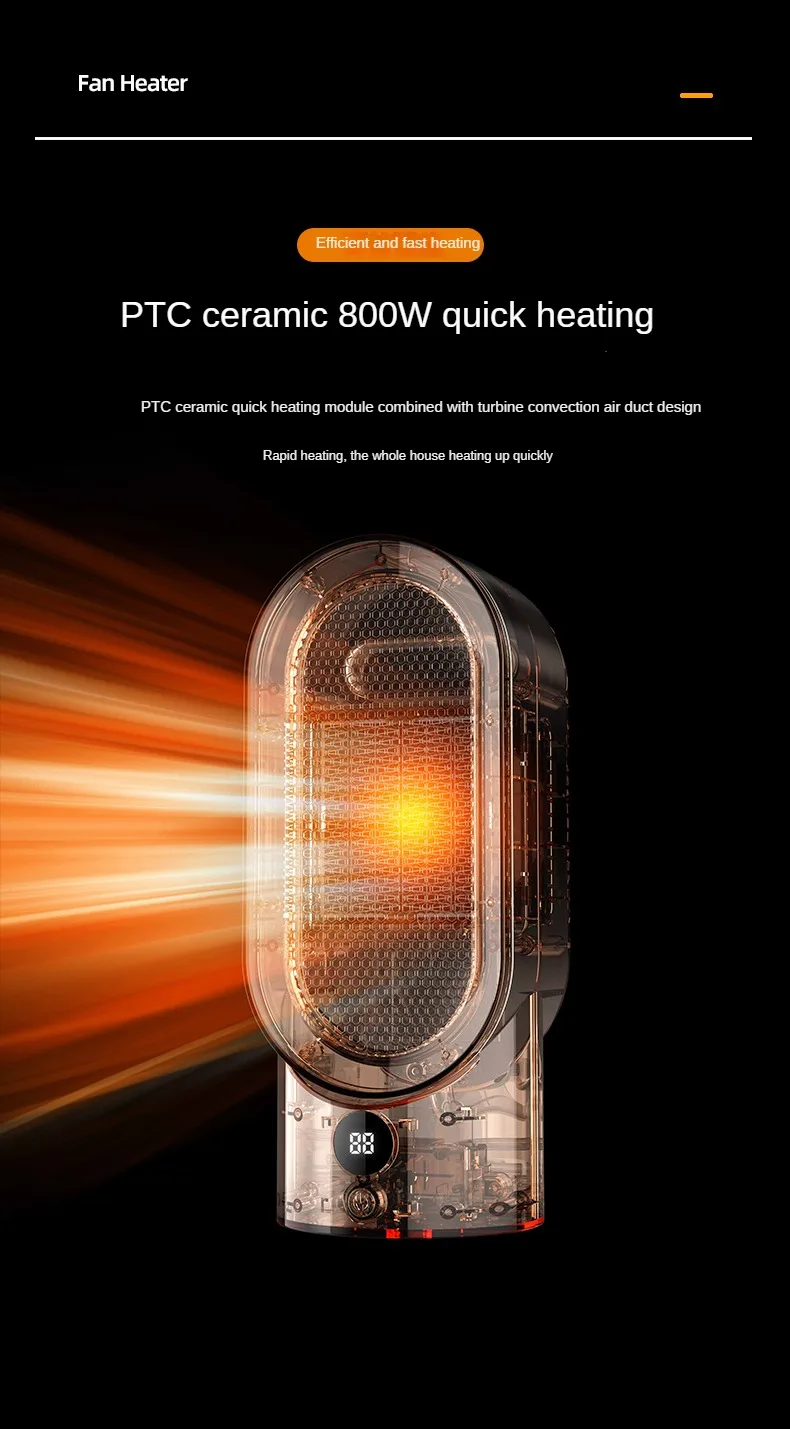 New Design Portable Home room Desktop Office electric fan heater electric mini space fan heaters for winter room