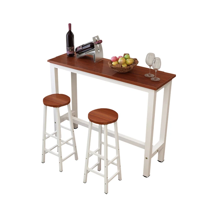 
Wholesale Nordic Bar Table Commercial Furniture Simple Modern Cafe Table Set Narrow Long High Bar Counter 