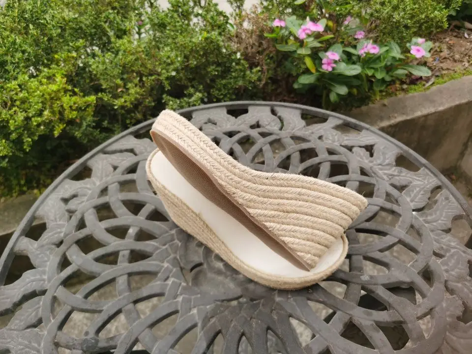 Women High Sole Espadrilles Jute Sole Sandal Shoe Sole Lady