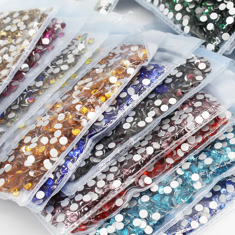 SS4-SS20 Mix Size Clear Crystal Non HotFix FlatBack Rhinestones Decorations DIY Glitter Stones 3D Nail Art Accessories