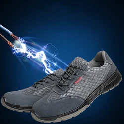 GOTAN Mesh Upper Safety Shoes for Summer Insulation Functional Shoes Breathable Lightweight Work Shoes Sneakers