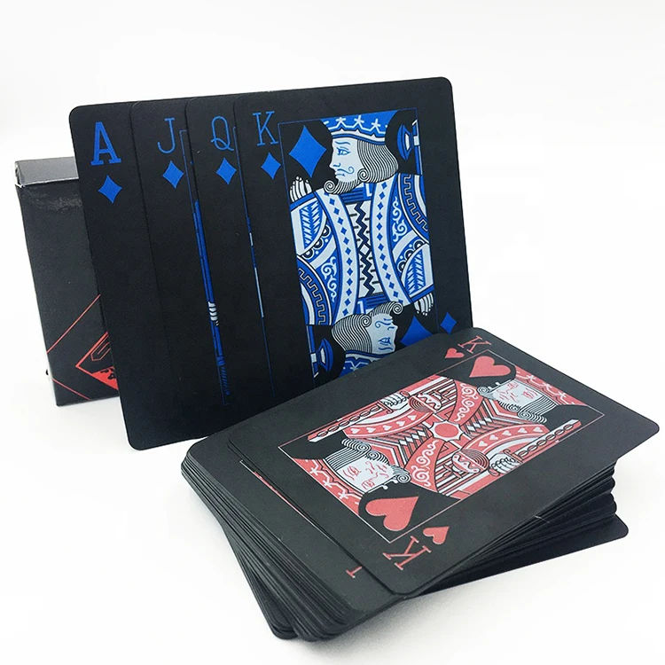 custom waterproof black pvc plastic playing cards gifts blank poker cards manufacturer