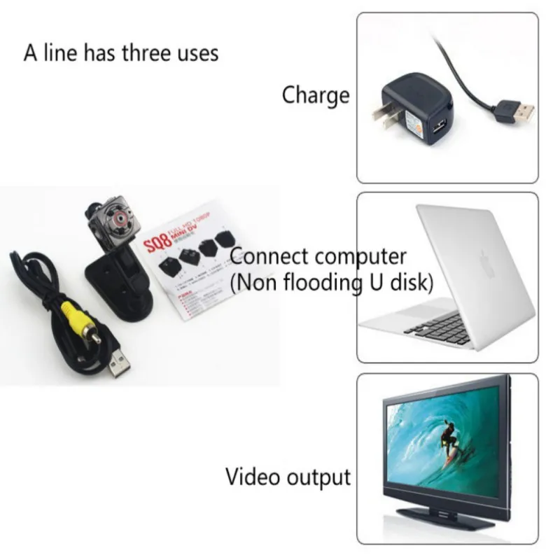 Home security Wireless Mini cctv camera SQ8 SQ11, 360 degree rotate cheap super mini invisible recorder car sports cam