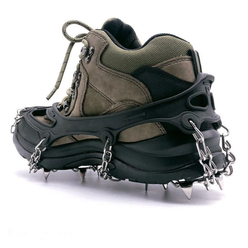 Hot Selling Crampons Ice Snow Grips Traction Cleats Shoes Grips with Anti Slip 19 Teeth Stainless Steel Spikes Shoes