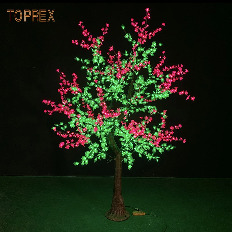 Toprex new item outdoor street use 2.5m high simulated cherry blossom lilac flower artificial plant led tree for decor