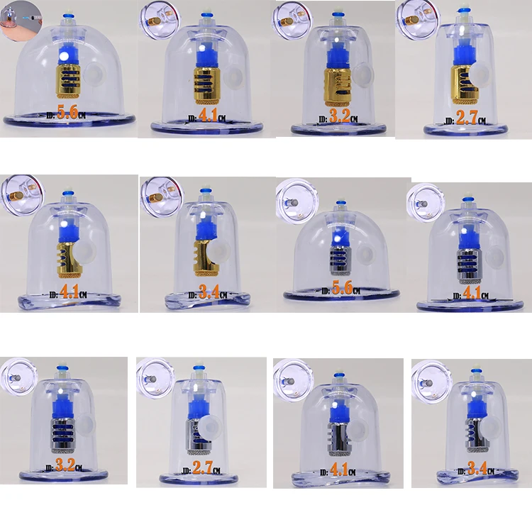 50pcs Mix TOP 6 size Wholesale hijama cups sterilized vacuum ventouse therapy magnetic cupping therapy for massager