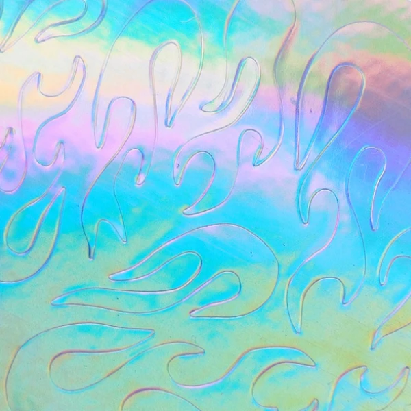 hot sale adhesive Laser Holographic Fire Flame Finger Nail Art Sticker for Nail Decorations 18pcs/set