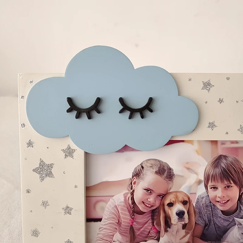 Wholesale custom high quality children wooden photo frame new creative eco-friendly baby photo frame