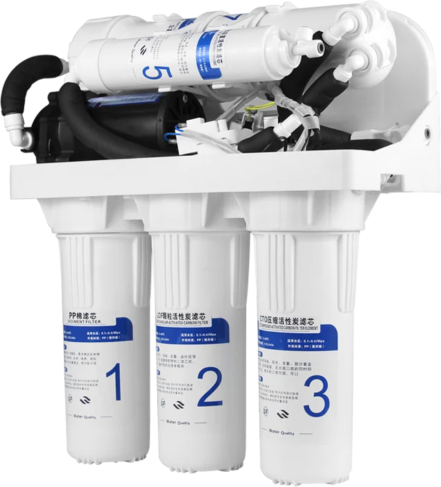 5 Stages R O Reverse  Osmosis Water Purifier Machine Water Filter Housing 20 Inch With Pressure Tank
