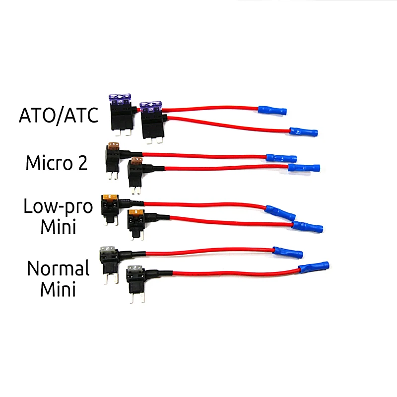 1015 16AWG 150MM  Standard & Mini & Low Profile Mini & Micro2 Blade Fuse Holder